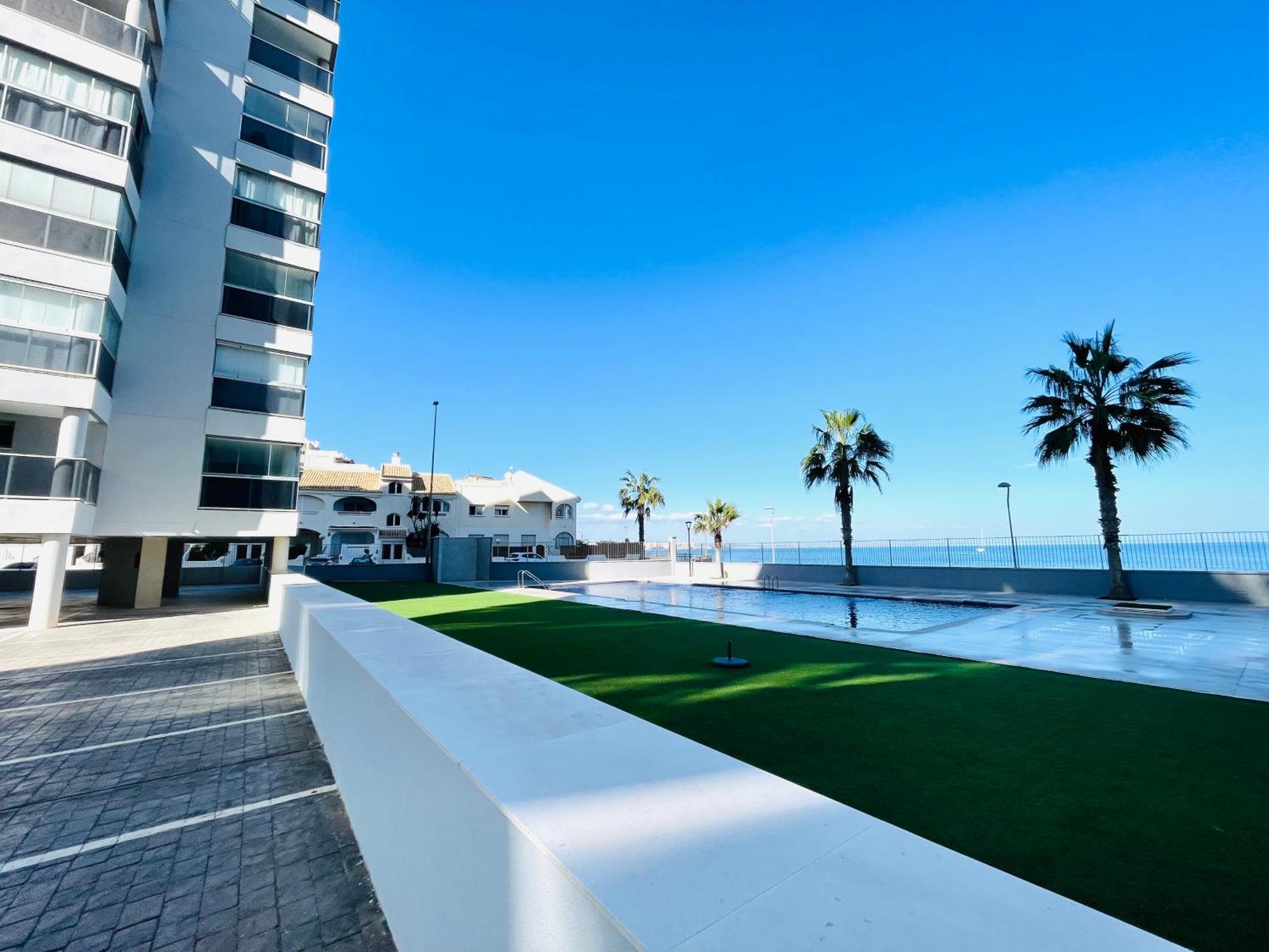 Apartamento En Primera Linea Con Vistas A La Playa Ensenada Del Esparto Del Residencial Vina Del Mar La Manga del Mar Menor Exterior foto