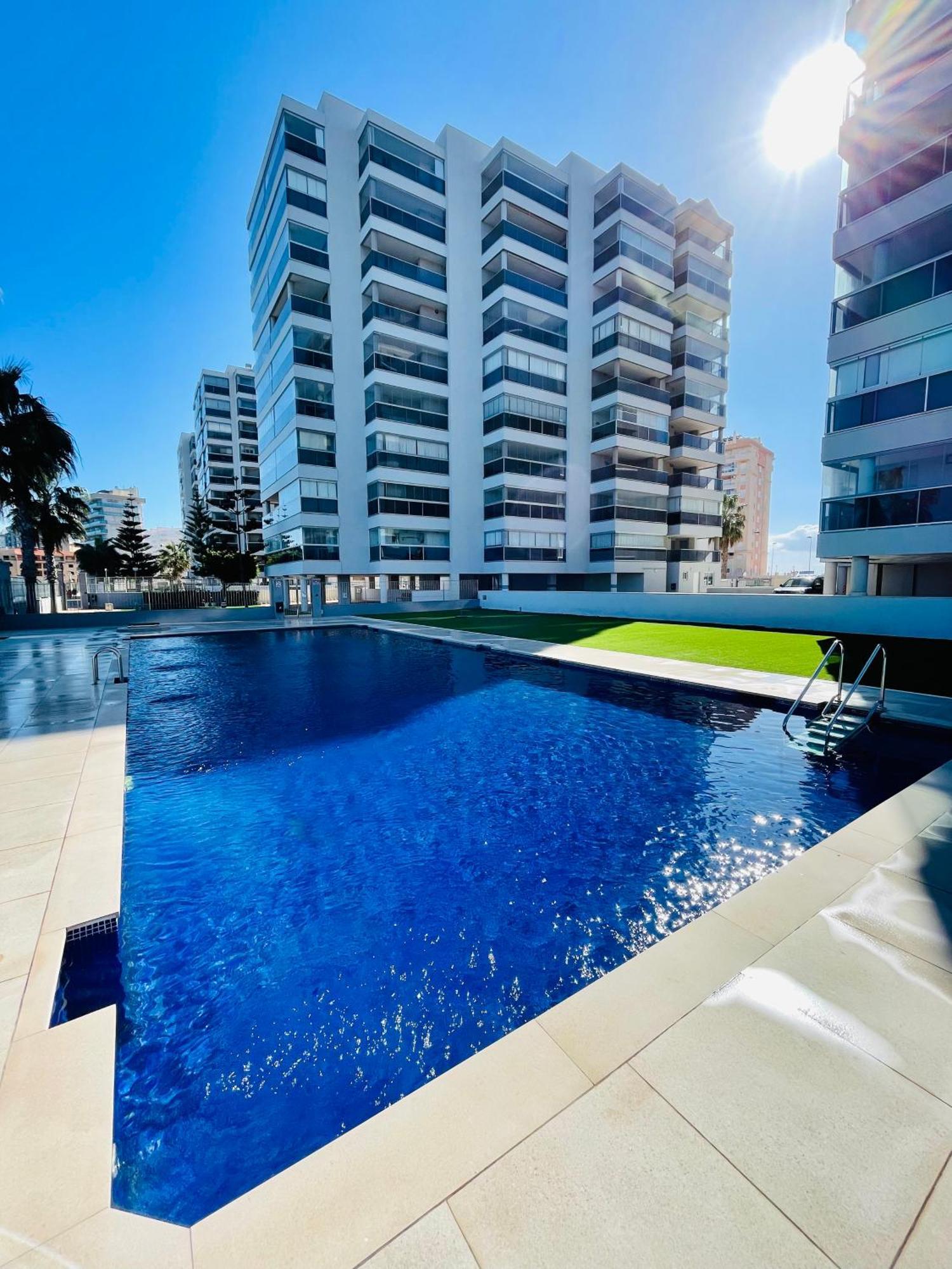 Apartamento En Primera Linea Con Vistas A La Playa Ensenada Del Esparto Del Residencial Vina Del Mar La Manga del Mar Menor Exterior foto