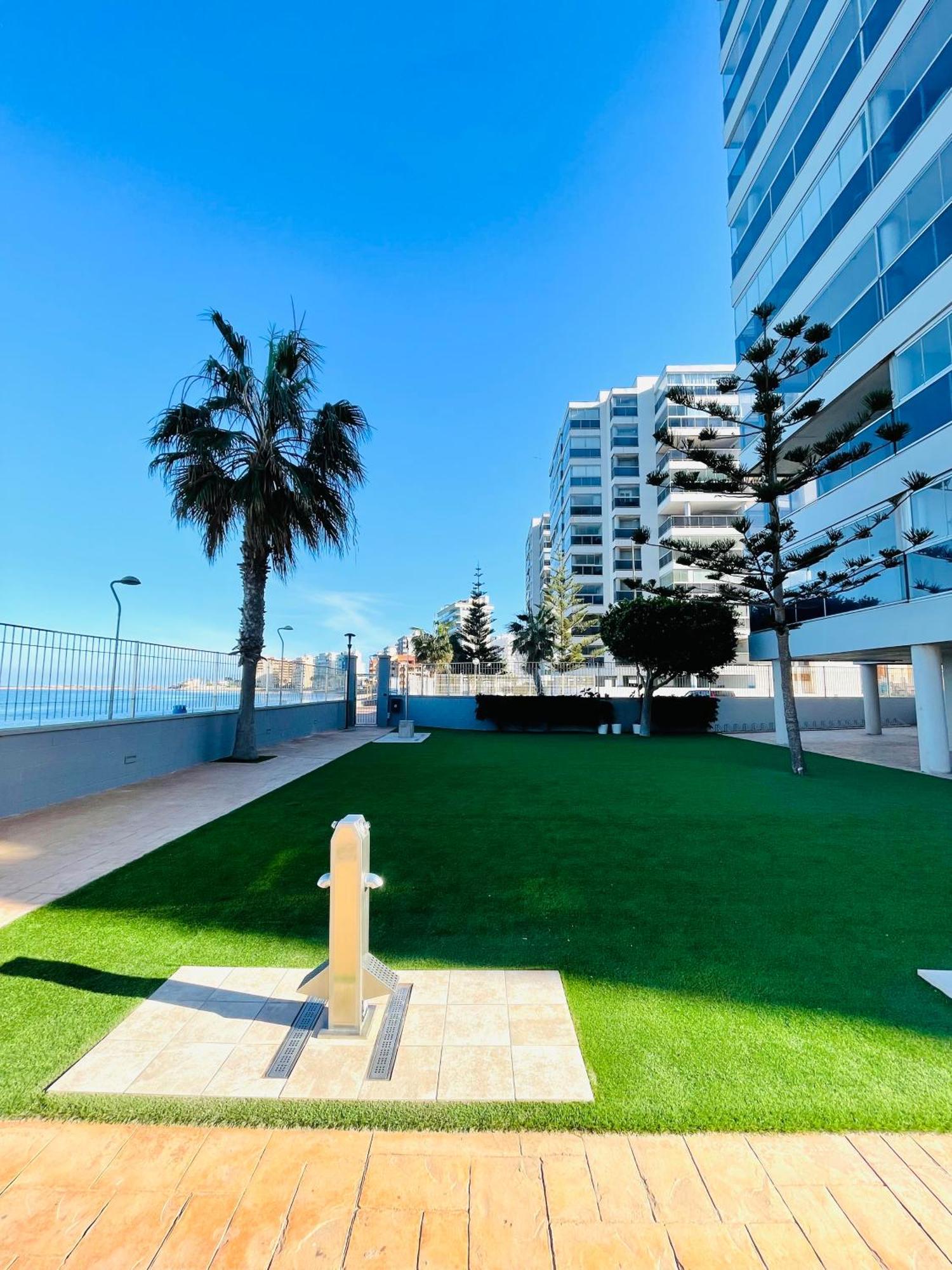 Apartamento En Primera Linea Con Vistas A La Playa Ensenada Del Esparto Del Residencial Vina Del Mar La Manga del Mar Menor Exterior foto
